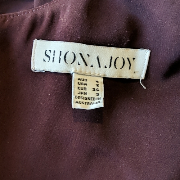 Shona Joy Frill High Neck Maxi Dress Aubergine - Picture 7 of 11